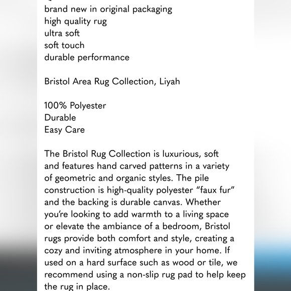 4' x 6'/Bristol Area Rug Collection, ambre teal| Dining Room | Bedroom Rug - Picture 8 of 9